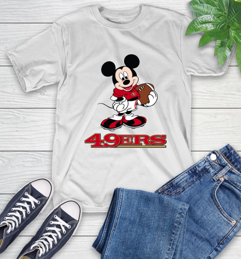 NFL Football San Francisco 49ers Cheerful Mickey Mouse Shirt T-Shirt 2