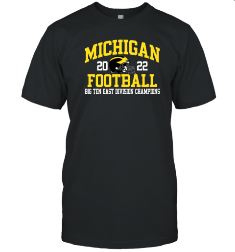 Mden Navy Michigan Football 2022 Big Ten East Champions T-Shirt