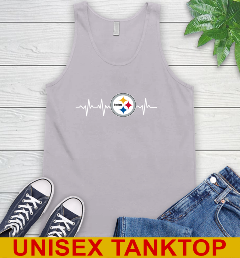 Pittsburgh Steelers NFL Football Heart Beat Shirt Tank Top 3