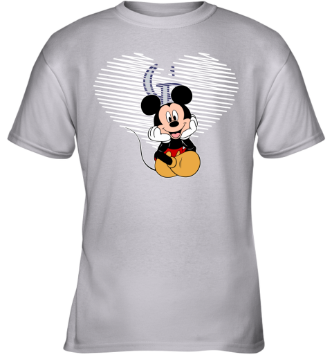 MLB Colorado Rockies The Heart Mickey Mouse Disney Baseball Women's T-Shirt  