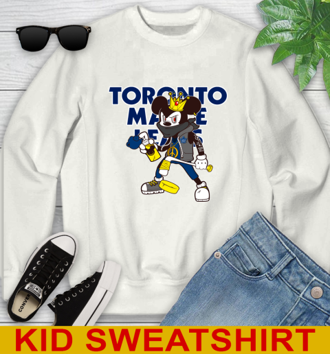Toronto Maple Leafs NHL Hockey Mickey Peace Sign Sports Youth Sweatshirt