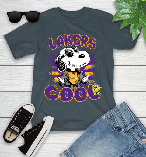 NBA Basketball Los Angeles Lakers Cool Snoopy Shirt Youth T-Shirt 9