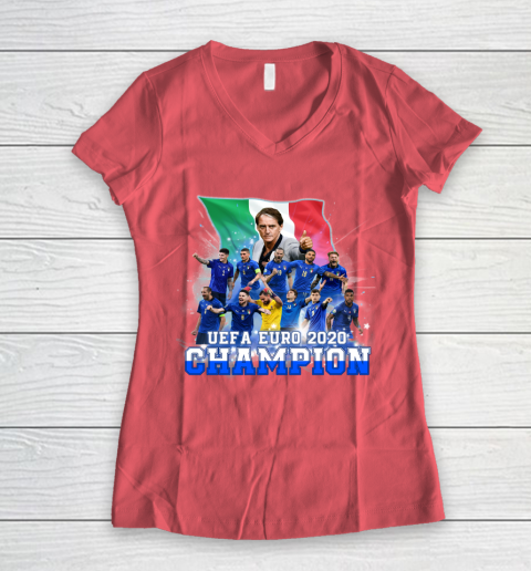 Italy European Champions 2020 Team Women's V-Neck T-Shirt 4