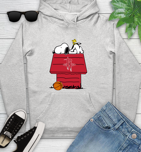 Houston Rockets NBA Basketball Snoopy Woodstock The Peanuts Movie Youth Hoodie