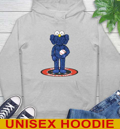MLB Baseball Miami Marlins Kaws Bff Blue Figure Shirt Hoodie 6