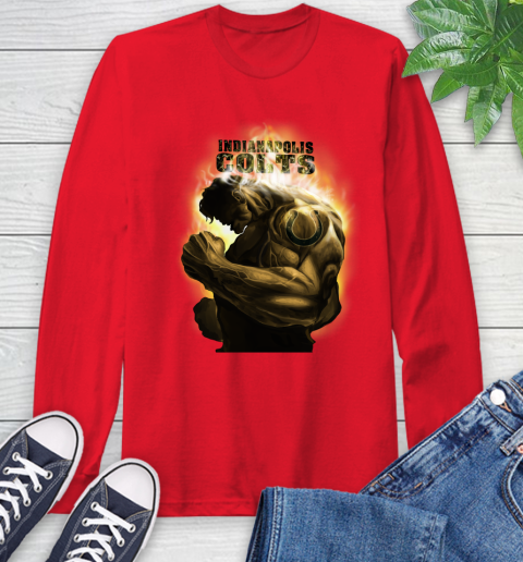 Indianapolis Colts NFL Football Hulk Marvel Avengers Sports Long Sleeve T-Shirt 11