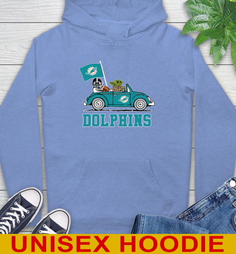 NFL Football Miami Dolphins Darth Vader Baby Yoda Driving Star Wars Shirt Hoodie 11