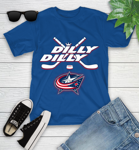 NHL Columbus Blue Jackets Dilly Dilly Hockey Sports Youth T-Shirt 9