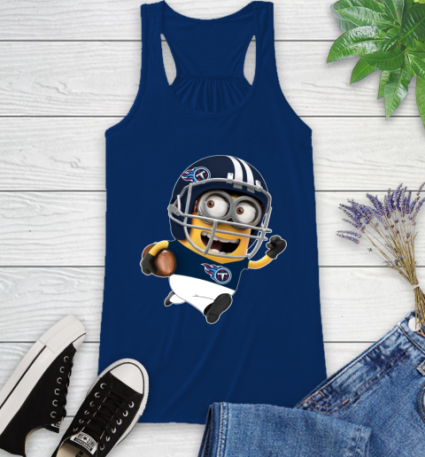 NFL Tennessee Titans Minions Disney Football Sports Racerback Tank 9