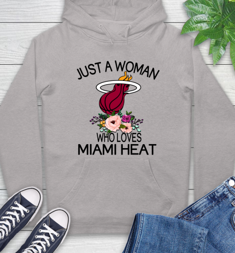 NBA Just A Woman Who Loves Miami Heat Basketball Sports Hoodie 10