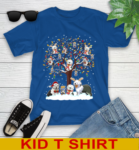 Old english Sheep dog dog pet lover light christmas tree shirt 106