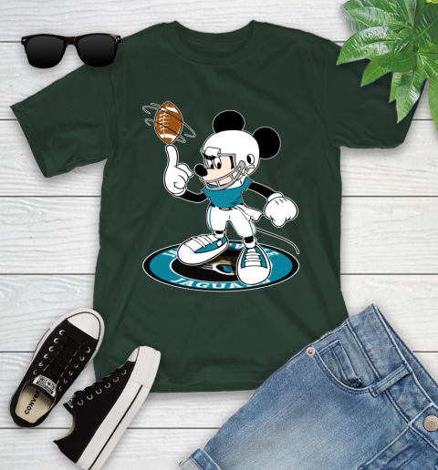NFL Football Jacksonville Jaguars Cheerful Mickey Disney Shirt Youth T-Shirt 5