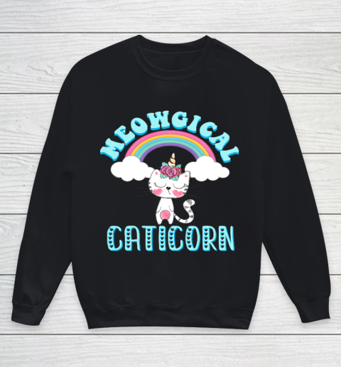 Meowgical Caticorn T Shirt Cat Unicorn Girls Women Kittycorn Youth Sweatshirt