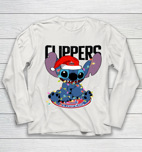 LA Clippers NBA noel stitch Basketball Christmas Youth Long Sleeve 8