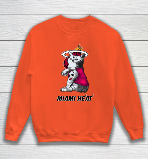 NBA Basketball My Cat Loves Miami Heat Sweatshirt 3