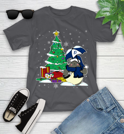 Tampa Bay Lightning NHL Hockey Cute Tonari No Totoro Christmas Sports Youth T-Shirt 6