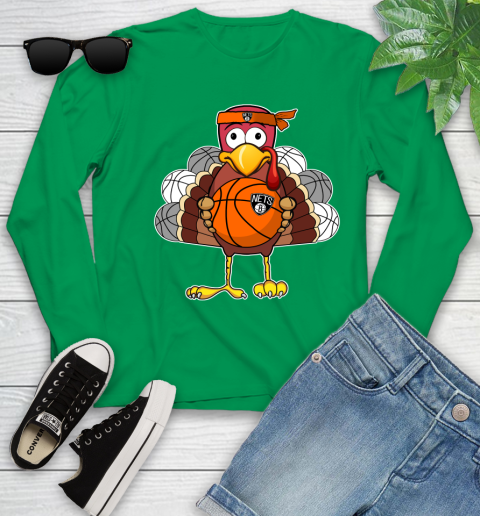 Brooklyn Nets Turkey thanksgiving day Youth Long Sleeve 6