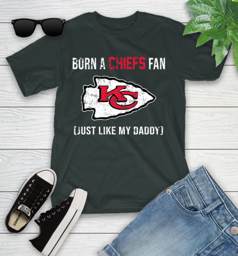 NFL Kansas City Chiefs Football Loyal Fan Just Like My Daddy Shirt Youth T-Shirt 5