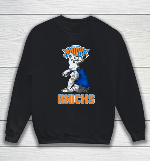 NBA Basketball My Cat Loves New York Knicks Sweatshirt