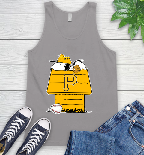 MLB Pittsburgh Pirates Snoopy Woodstock The Peanuts Movie Baseball T Shirt Tank Top 4