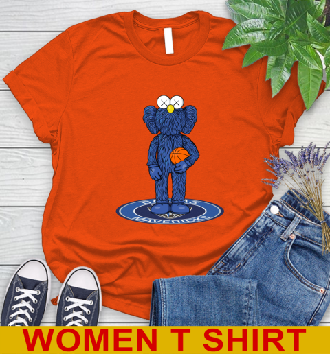 NBA Basketball Dallas Mavericks Kaws Bff Blue Figure Shirt Women's T-Shirt 5 NBA Basketball Dallas Mavericks Kaws Bff Blue Figure Shirt Women's T-Shirt - Image 5