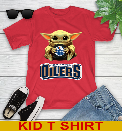 NHL Hockey Edmonton Oilers Star Wars Baby Yoda Shirt 110