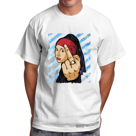 Air Jordan 5 Top 3 Matching Sneaker Tshirt The girl With The Pearl Earing Middle Finger Red and Black Jordan Tshirt