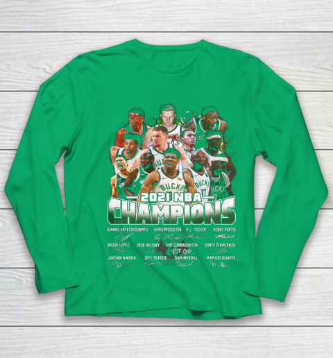 Milwaukee Bucks Championship shirt Milwaukee Basketball Bucks Finals 2021 Youth Long Sleeve 4