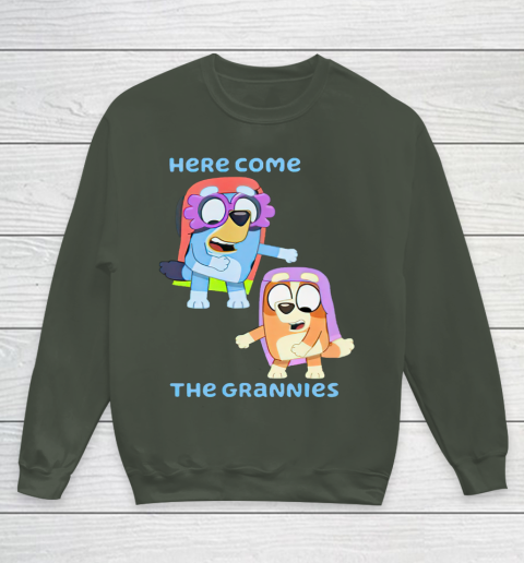 Blueys Shirt Here Come The Grannies Youth Sweatshirt 8