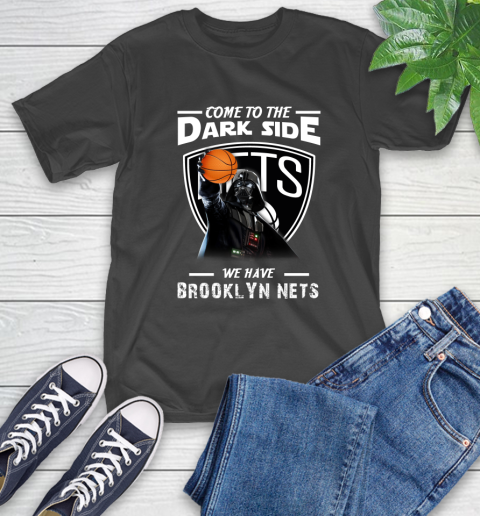 NBA Come To The Dark Side We Have Brooklyn Nets Star Wars Darth Vader Basketball T-Shirt