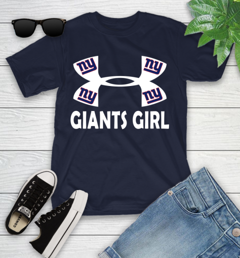 NFL New York Giants Girl Under Armour Football Sports Youth T-Shirt 2