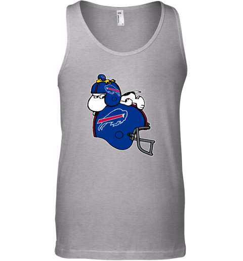 4psw snoopy and woodstock resting on buffalo bills helmet unisex tank 17 front sport grey