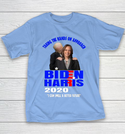 Anti Joe Biden Kamala Harris Hands On Can Smell The Future Youth T-Shirt 8