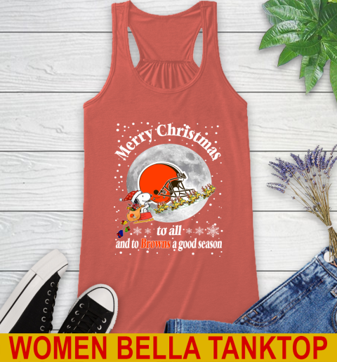 Cleveland Browns Merry Christmas To All And To Browns A Good Season NFL Football Sports Racerback Tank 4 Cleveland Browns Merry Christmas To All And To Browns A Good Season NFL Football Sports Racerback Tank - Image 4