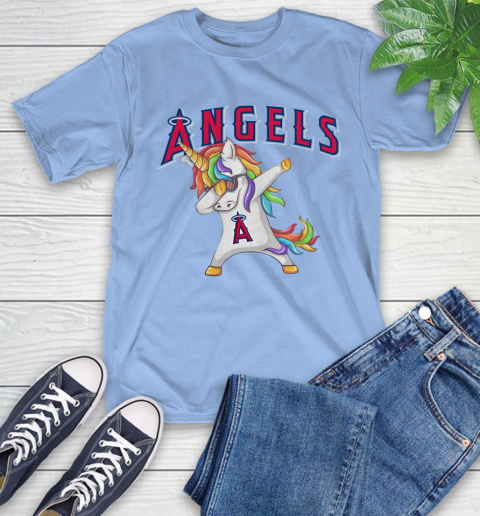 Los Angeles Angels MLB Baseball Funny Unicorn Dabbing Sports T-Shirt 23