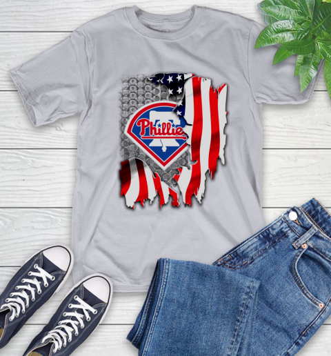 Philadelphia Phillies MLB Baseball American Flag T-Shirt 6