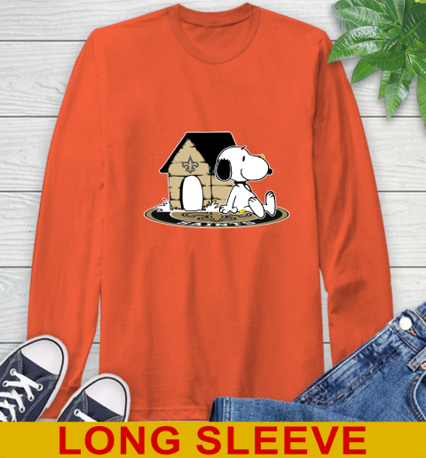 NFL Football New Orleans Saints Snoopy The Peanuts Movie Shirt Long Sleeve T-Shirt 5