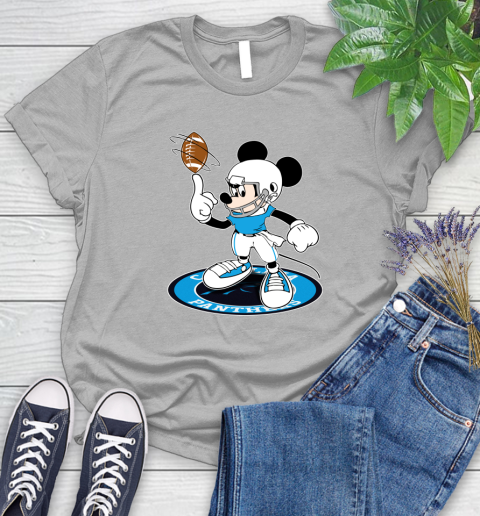 NFL Football Carolina Panthers Cheerful Mickey Disney Shirt Women's T-Shirt 5