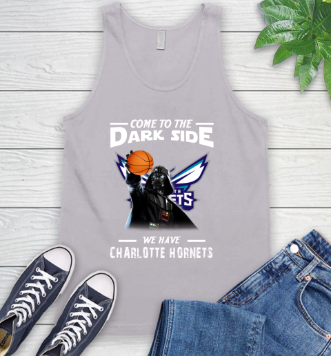NBA Come To The Dark Side We Have Charlotte Hornets Star Wars Darth Vader Basketball Tank Top 3