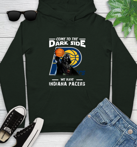 NBA Come To The Dark Side We Have Indiana Pacers Star Wars Darth Vader Basketball Youth Hoodie 14