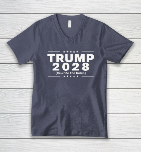 Trump 2028 Rewrite The Rules V-Neck T-Shirt 6