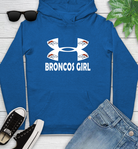 NFL Denver Broncos Girl Under Armour Football Sports Youth Hoodie 11