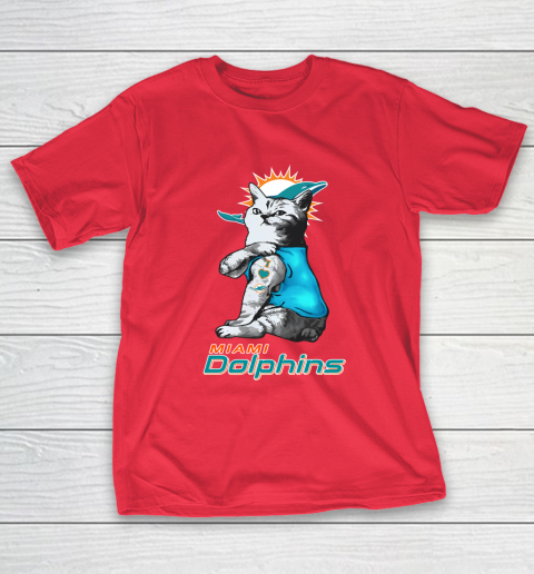 NFL Football My Cat Loves Miami Dolphins T-Shirt 9