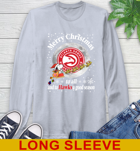 Atlanta Hawks Merry Christmas To All And To Hawks A Good Season NBA Basketball Sports Long Sleeve T-Shirt 6
