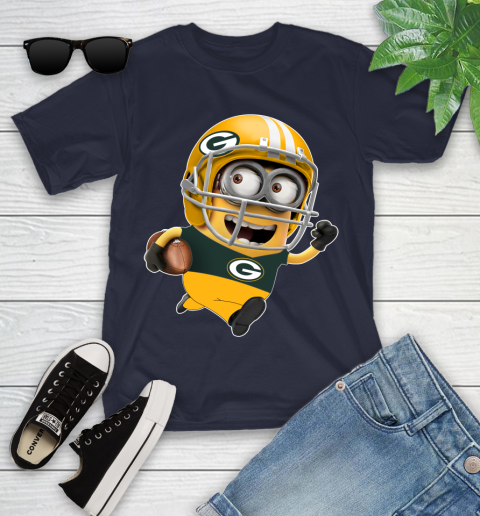 NFL Green Bay Packers Minions Disney Football Sports Youth T-Shirt 3