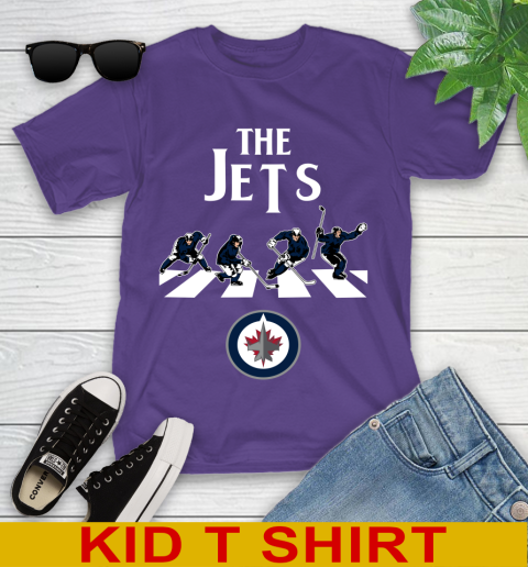 NHL Hockey Winnipeg Jets The Beatles Rock Band Shirt Youth T-Shirt 3
