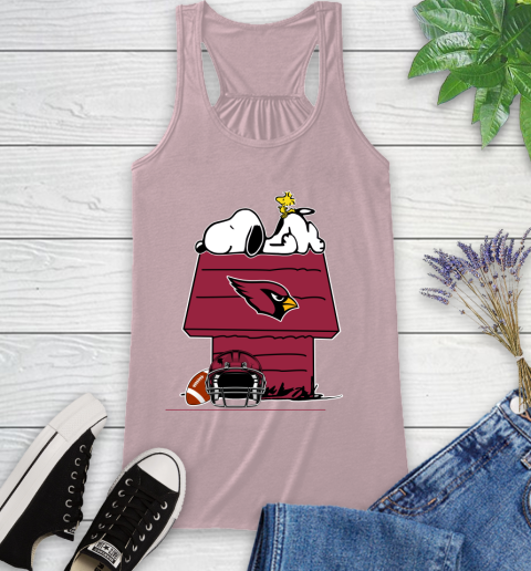 Arizona Cardinals NFL Football Snoopy Woodstock The Peanuts Movie Racerback Tank 11