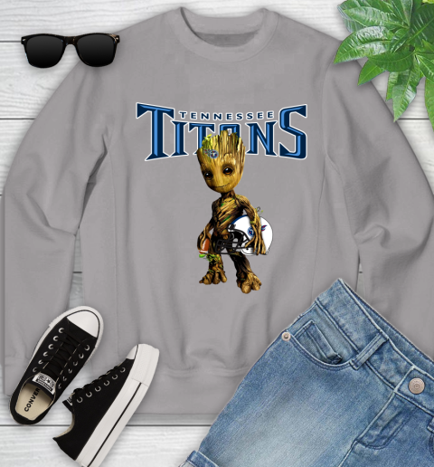 Tennessee Titans NFL Football Groot Marvel Guardians Of The Galaxy Youth Sweatshirt 4