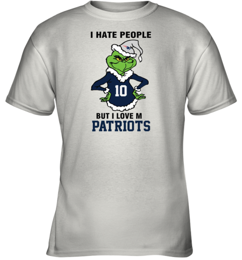 I Hate People But I Love My New England Patriots New England Patriots NFL Teams Youth T-Shirt