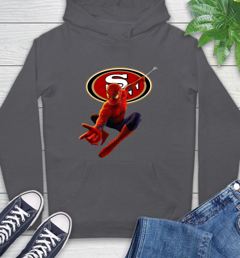 NFL Spider Man Avengers Endgame Football San Francisco 49ers Hoodie 7